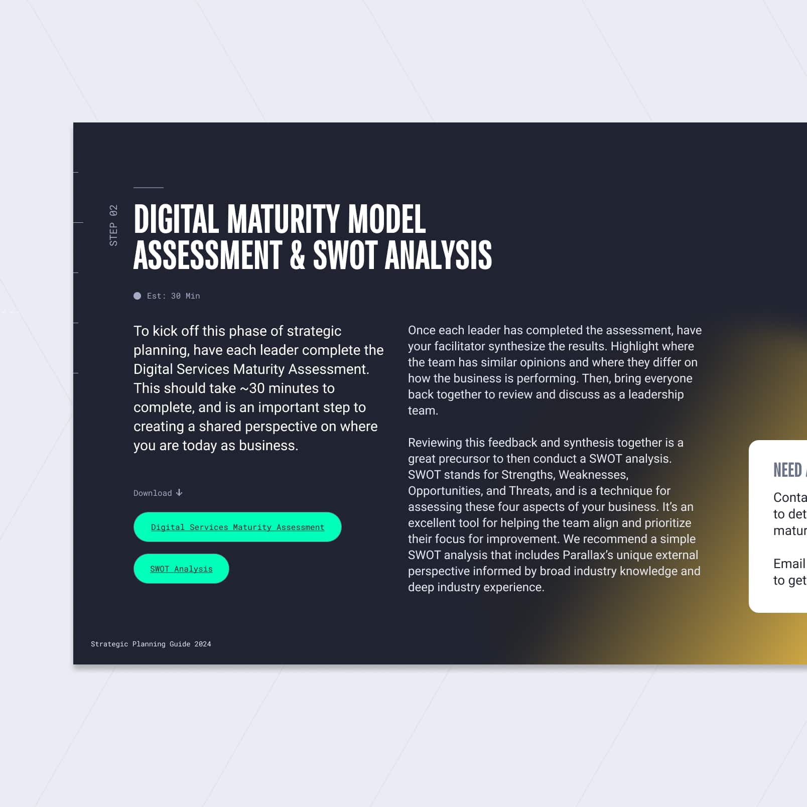Digital Maturity Model Assessment & Swot Analysis